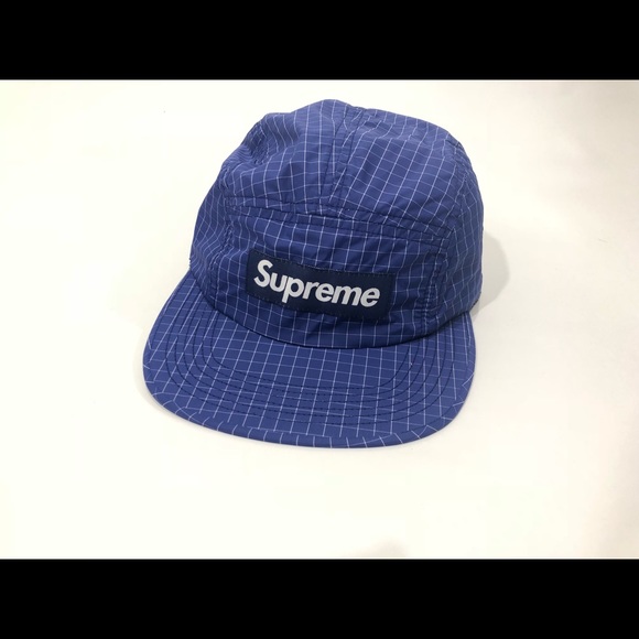 Supreme SS2018 Ripstop Camp Cap Blue Contrast Box - Picture 6 of 8